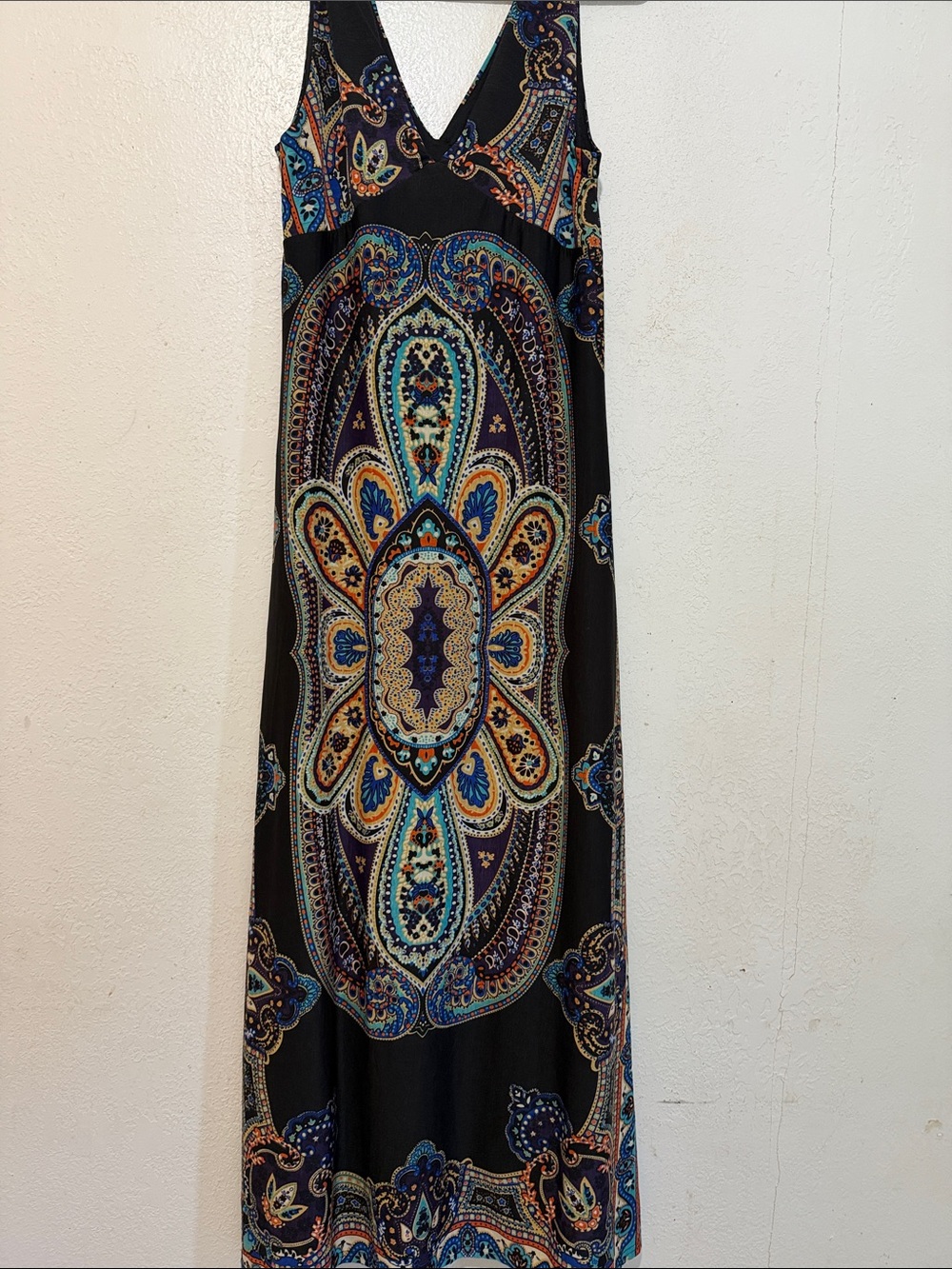 Vintage Funky people Electric Paisley" Sleeveless Maxi Dress from the bohemian